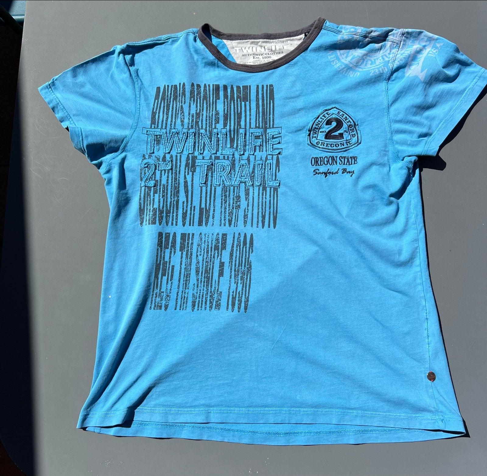 Twinlife T-shirt - Maat XL - Blauw - Gedragen, Kleding | Heren, T-shirts, Ophalen of Verzenden, Gedragen, Maat 56/58 (XL), Blauw