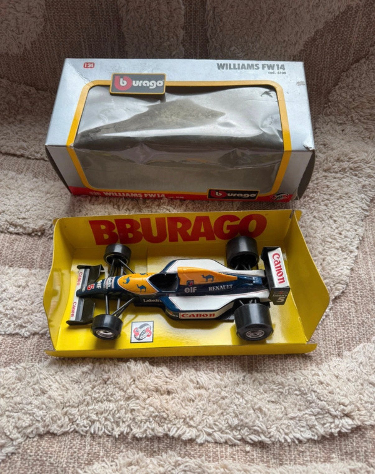 Bburago Williams FW14 Renault F1 1:24, Ophalen of Verzenden, Zo goed als nieuw, Bburago