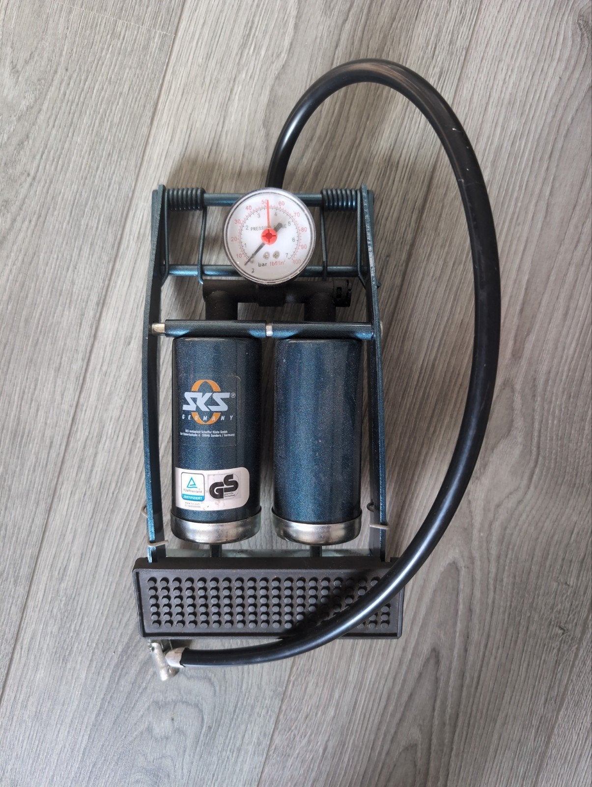 SKS Germany Voetpomp met Drukmeter, Ophalen of Verzenden, Drukmeter, Gebruikt