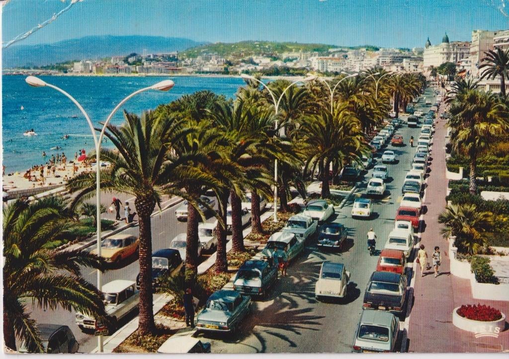 Frankrijk, Cannes met auto's , Citroen 2CV, Ophalen of Verzenden, 1960 tot 1980, Gelopen, Frankrijk