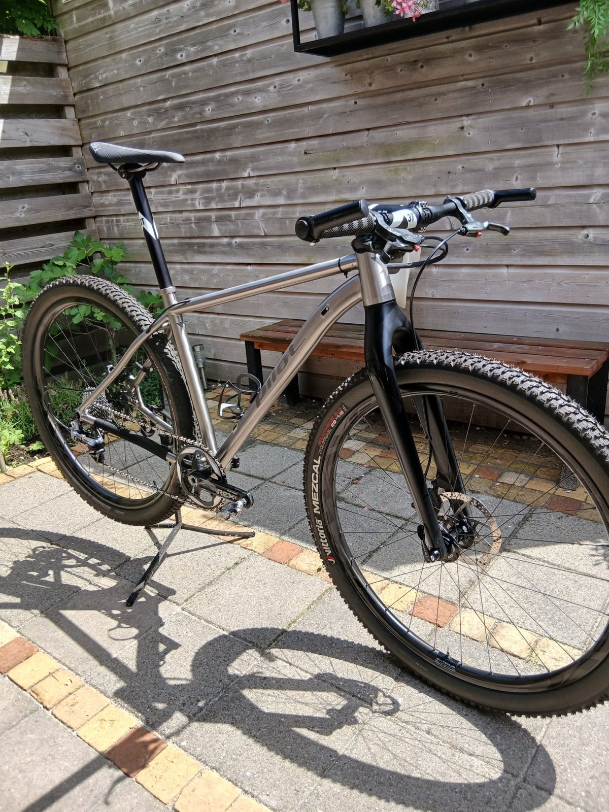 Titanium MTB/Gravel/Beach Bike, Fietsen en Brommers, Fietsen | Mountainbikes en ATB, Hardtail, Heren, Zo goed als nieuw, Schijfrem