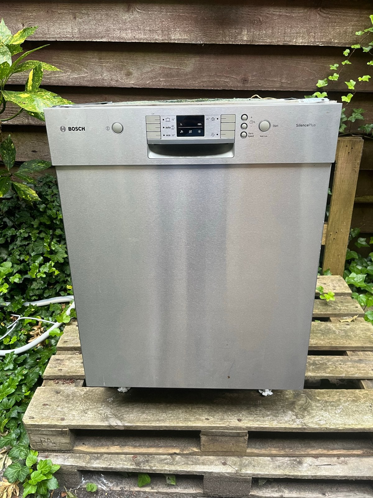 Bosch SilencePlus Inbouw Vaatwasser - Zilver, Witgoed en Apparatuur, Vaatwasmachines, Gebruikt, 60 cm of meer, Eco programma, Ophalen of Verzenden