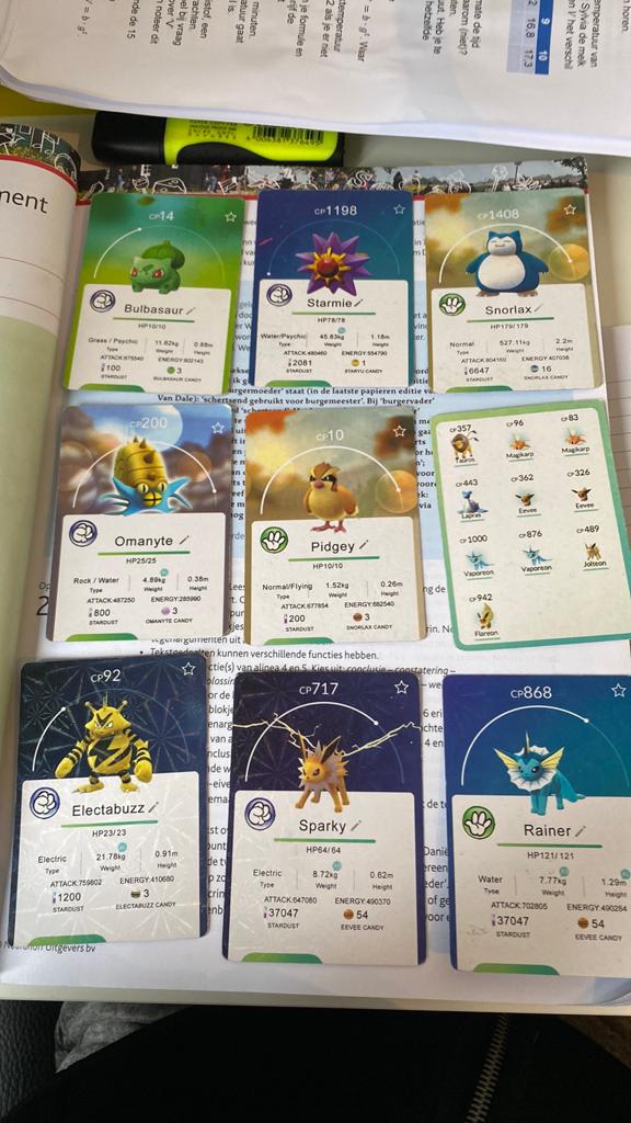 Pokémon GO Kaarten - Diverse Pokémon, Ophalen of Verzenden, Gebruikt, Meerdere kaarten