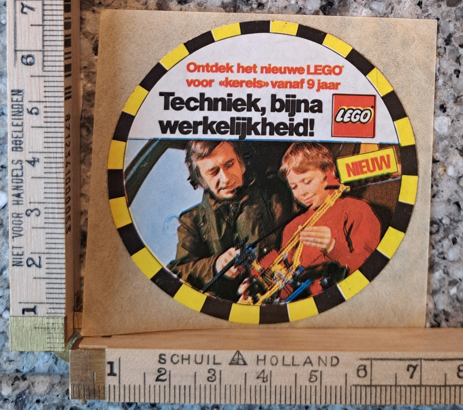 Vintage sticker Lego Technics logomerk techniek, Ophalen of Verzenden, Zo goed als nieuw