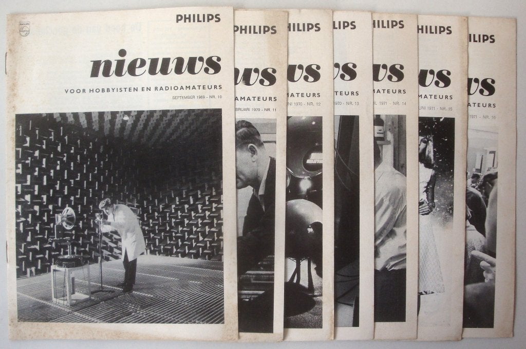 7 nummers Philips Nieuws Voor hobbyisten en radioamateurs, Ophalen of Verzenden, 1960 tot 1980, Nederland, Tijdschrift