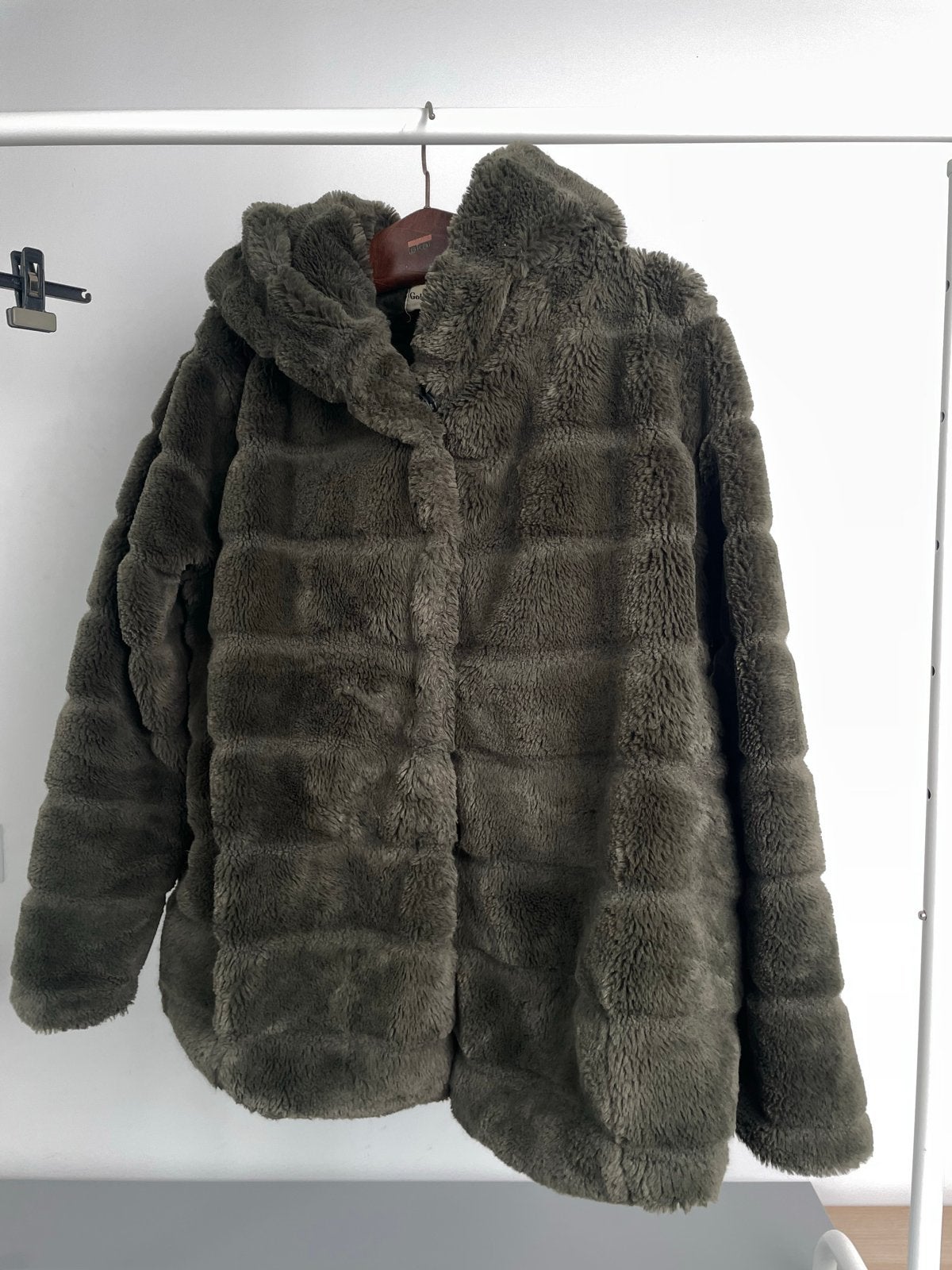 Vintage Groene Faux Fur Jas Maat S, Kleding | Dames, Jassen | Winter, Ophalen, Gedragen, Maat 36 (S), Groen