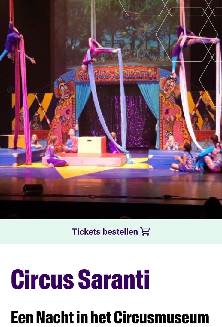 3x ticket circus saranti in de harmonie, Tickets en Kaartjes, Eén persoon, Ticket of Toegangskaart