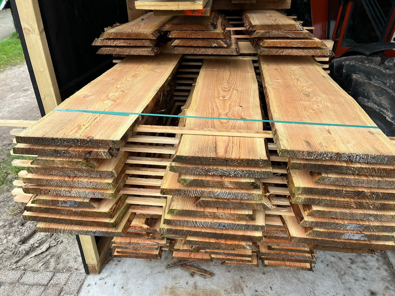 Lariks schaaldelen planken wandbetimmering potdeksel hout, Ophalen of Verzenden, Nieuw, Planken