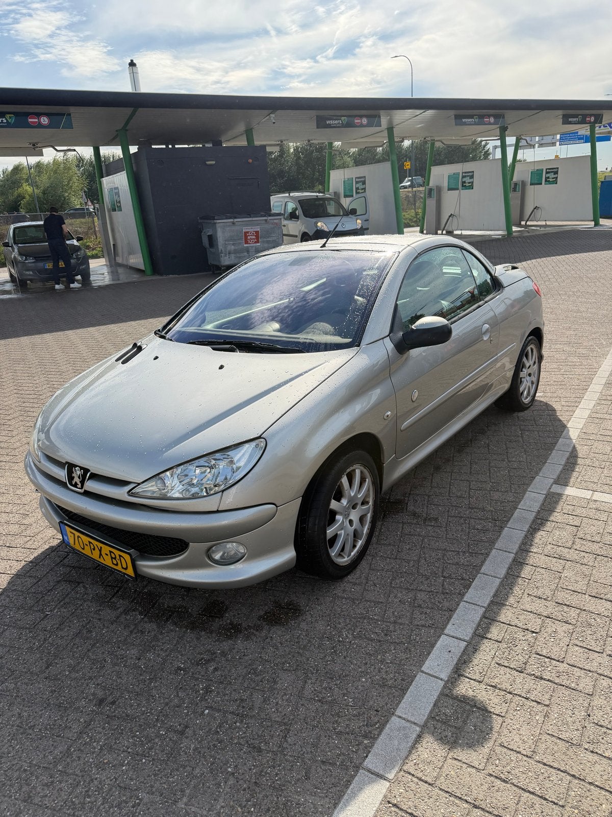Peugeot 206 1.6 16V CC 2005 Grijs, Voorwielaandrijving, 4 cilinders, Cabriolet, 4 stoelen