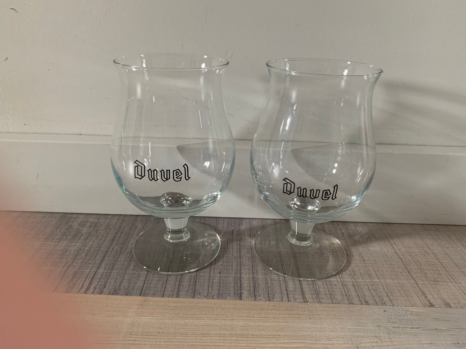 2x duvel glazen, Verzamelen, Ophalen of Verzenden, Zo goed als nieuw, Glas of Glazen, Duvel