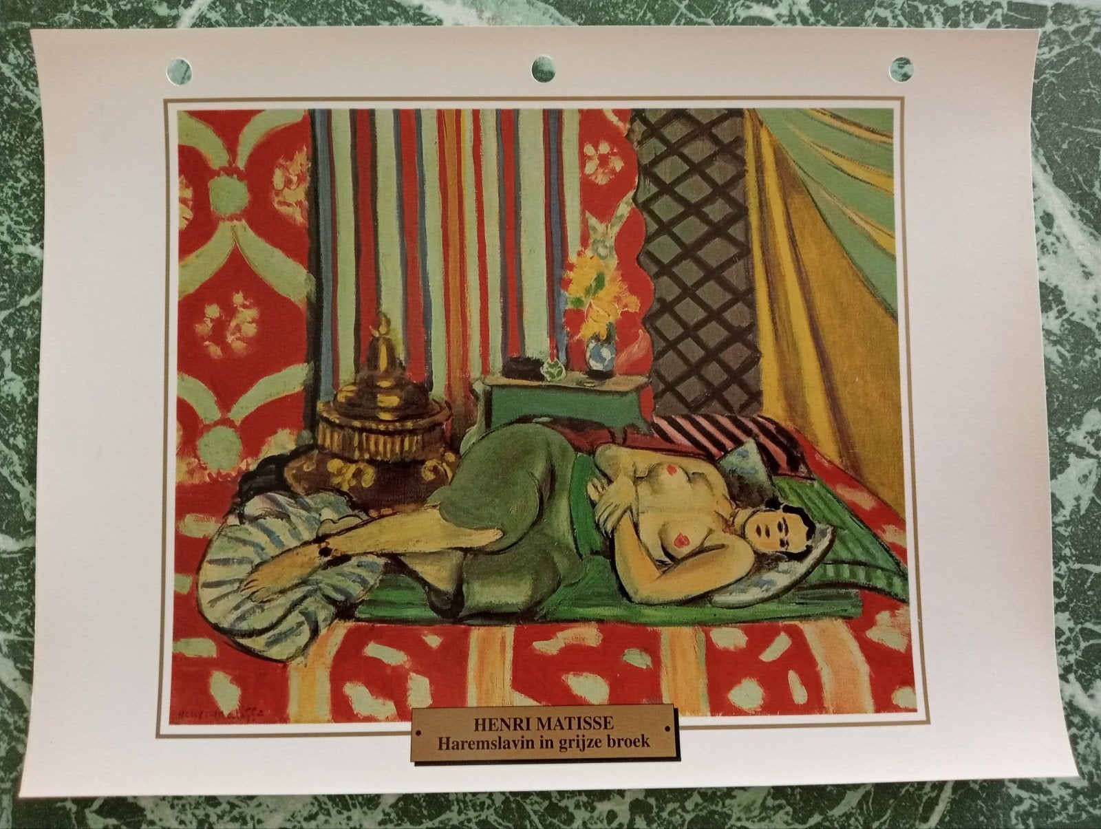 Henri Matisse Haremslavin in grijze broek, Antiek en Kunst, Ophalen of Verzenden