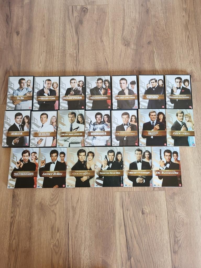 James Bond DVD Collectie - 20 Films, Gebruikt, Boxset, Actiethriller, Ophalen of Verzenden