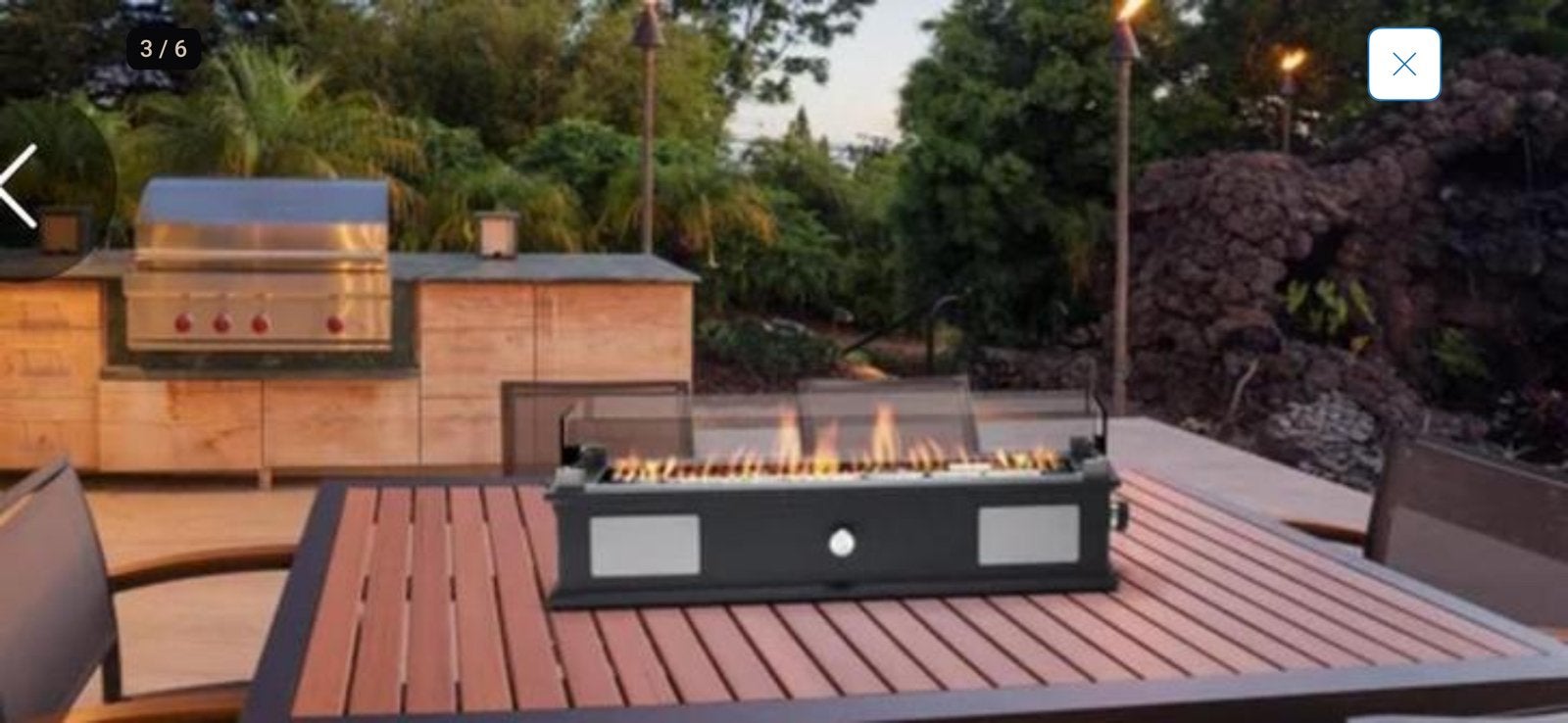 Luxe tafelhaard-vuurhaard-tuinhaard met SPEAKERS BLUETOOTH, Ophalen, Nieuw