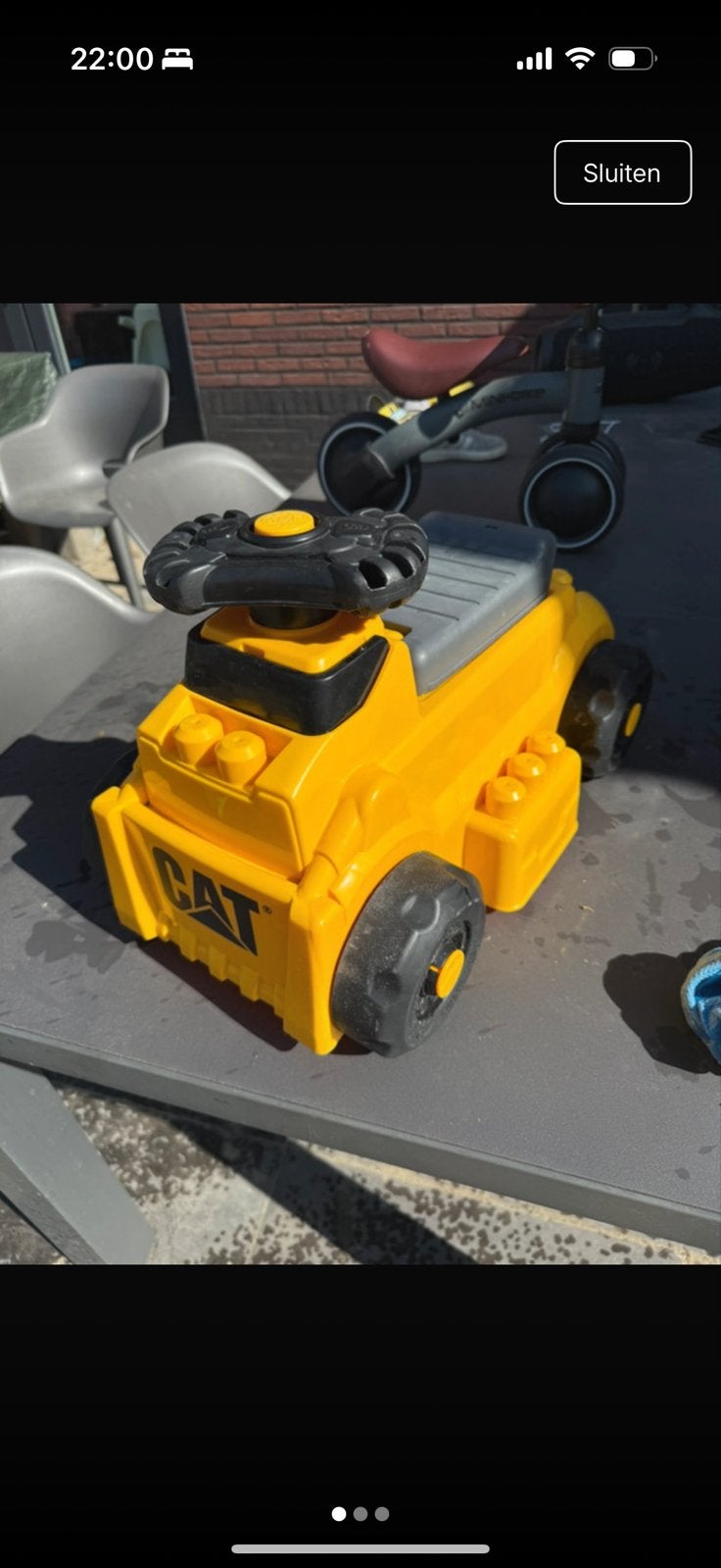 CAT Loopauto - Stoere Gele Loopvoertuig voor Kinderen, Ophalen of Verzenden, Gebruikt, Loopvoertuig