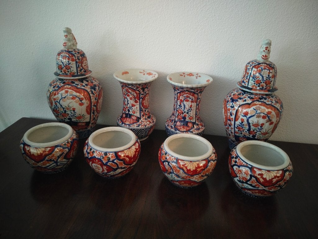 Japans imari kaststel 8 delig in uitstekende staat, Ophalen