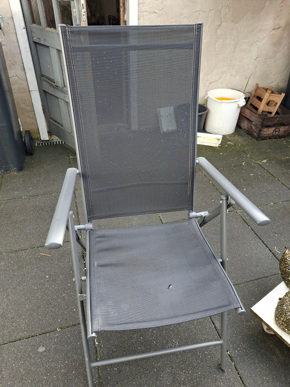 tekoop tuinstoelen, Tuin en Terras, Ophalen, Zo goed als nieuw, Metaal, Inklapbaar