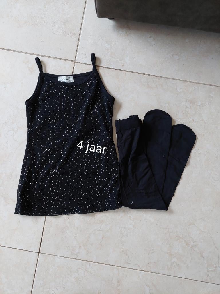 Feest jurkje tuniek glitter met legging 104, Ophalen of Verzenden, Zo goed als nieuw, Jongen of Meisje, Jurk of Rok