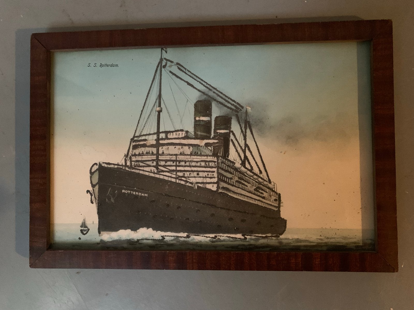 Jaren '20 ingekleurdeFoto's S.S. Rotterdam & Amsterda, Huis en Inrichting, Woonaccessoires | Schilderijen, Tekeningen en Foto's