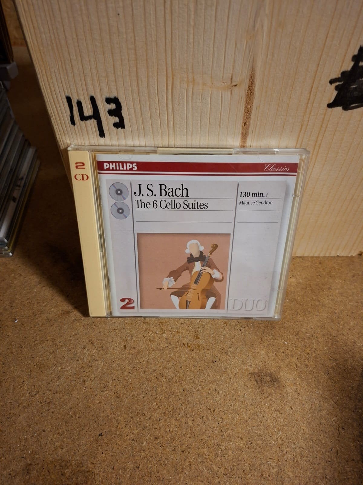 J.S. Bach - The 6 Cello Suites - Maurice Gendron (2 CD), Ophalen of Verzenden, Inclusief doosje, Kamermuziek, Gebruikt