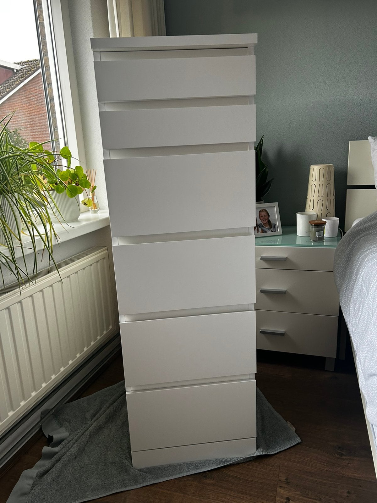 IKEA malm ladekast met spiegel, Ophalen, Minder dan 50 cm, 5 laden of meer, 100 tot 150 cm