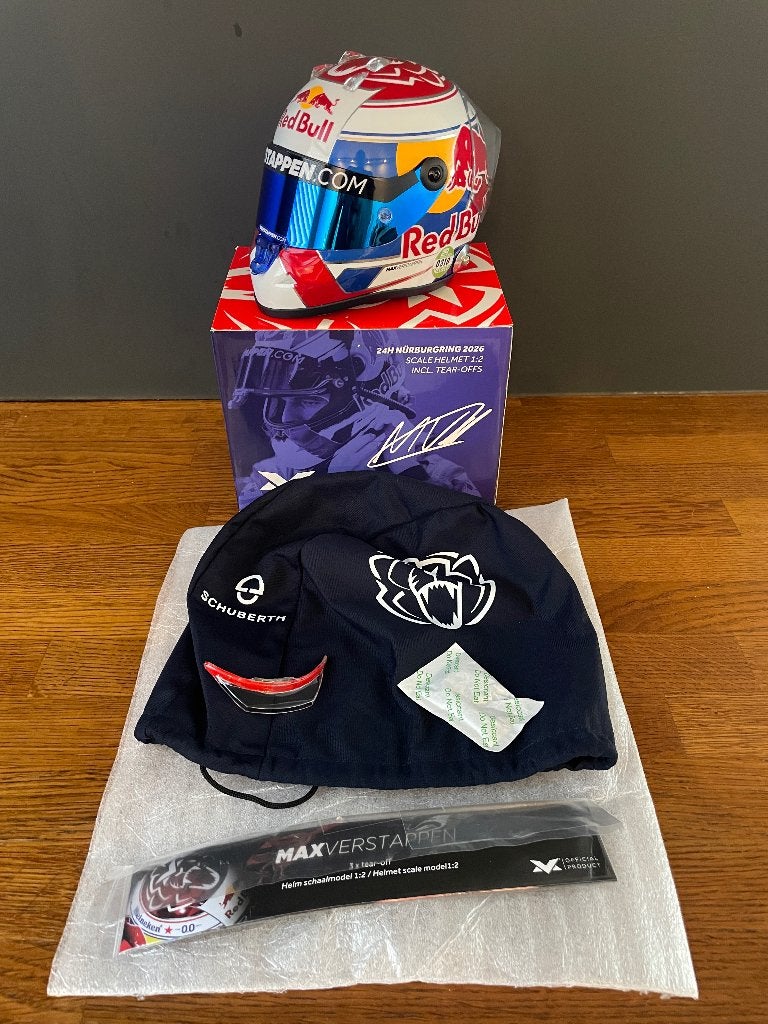 Max Verstappen Schubert Helm 1:2 24 Hours Nürburgring 2026, Ophalen of Verzenden, Nieuw, Formule 1