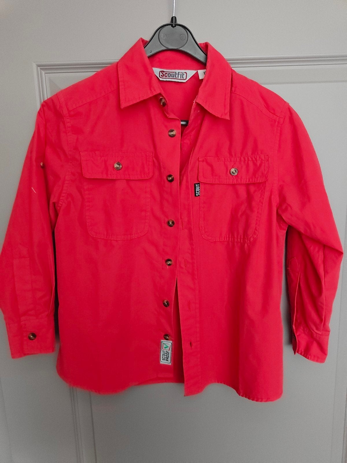 Scoutfit Overhemd blouse Rood Maat 134 bevers, Ophalen of Verzenden, Gebruikt, Kleding