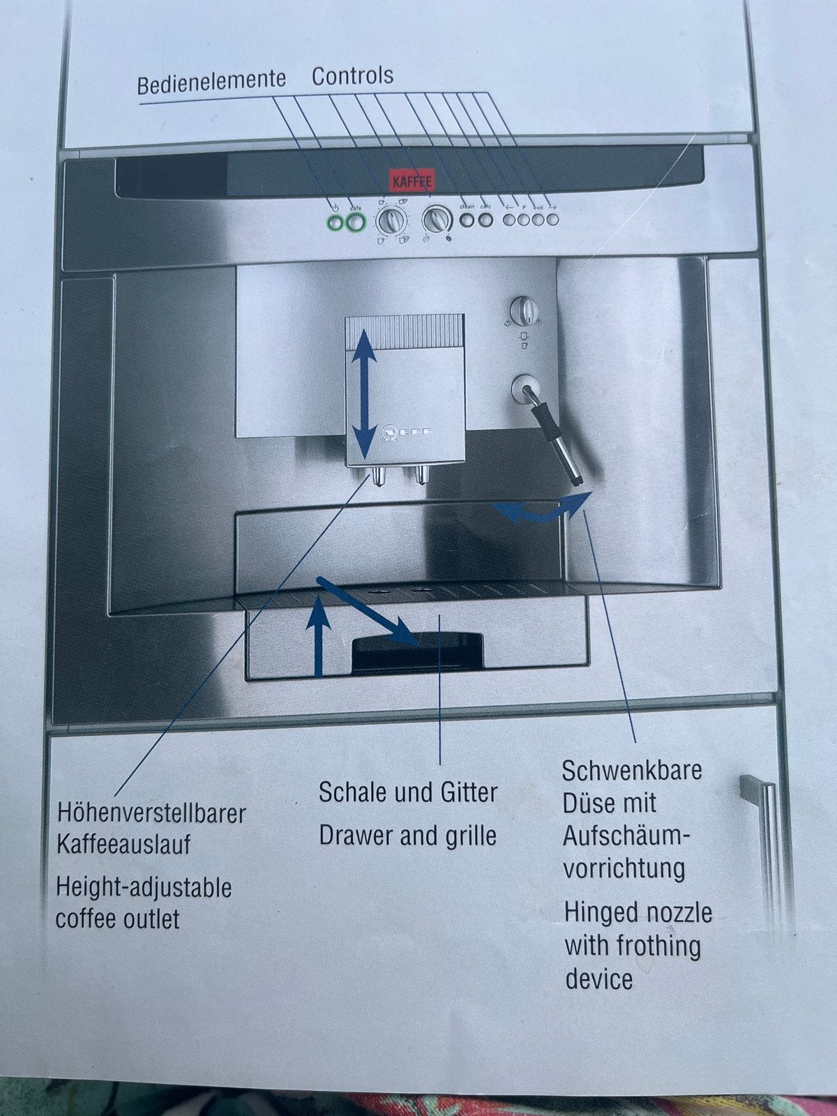 Neff C766... Inbouw Koffiemachine met Schuimfunctie, Koffiemachine, Koffiebonen, Zo goed als nieuw, 4 tot 10 kopjes