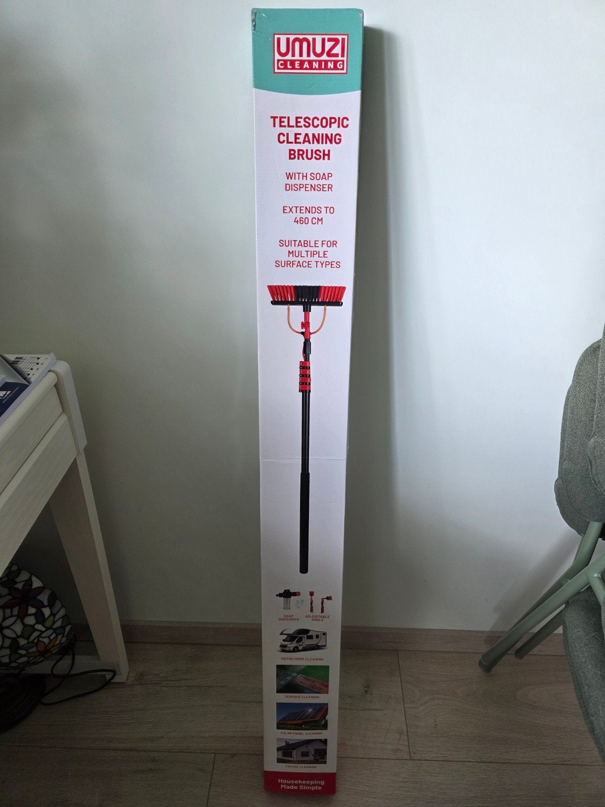 UMUZI Telescopische Reinigingsborstel met Zeepdispenser, Ophalen of Verzenden, Bezem of Borstel