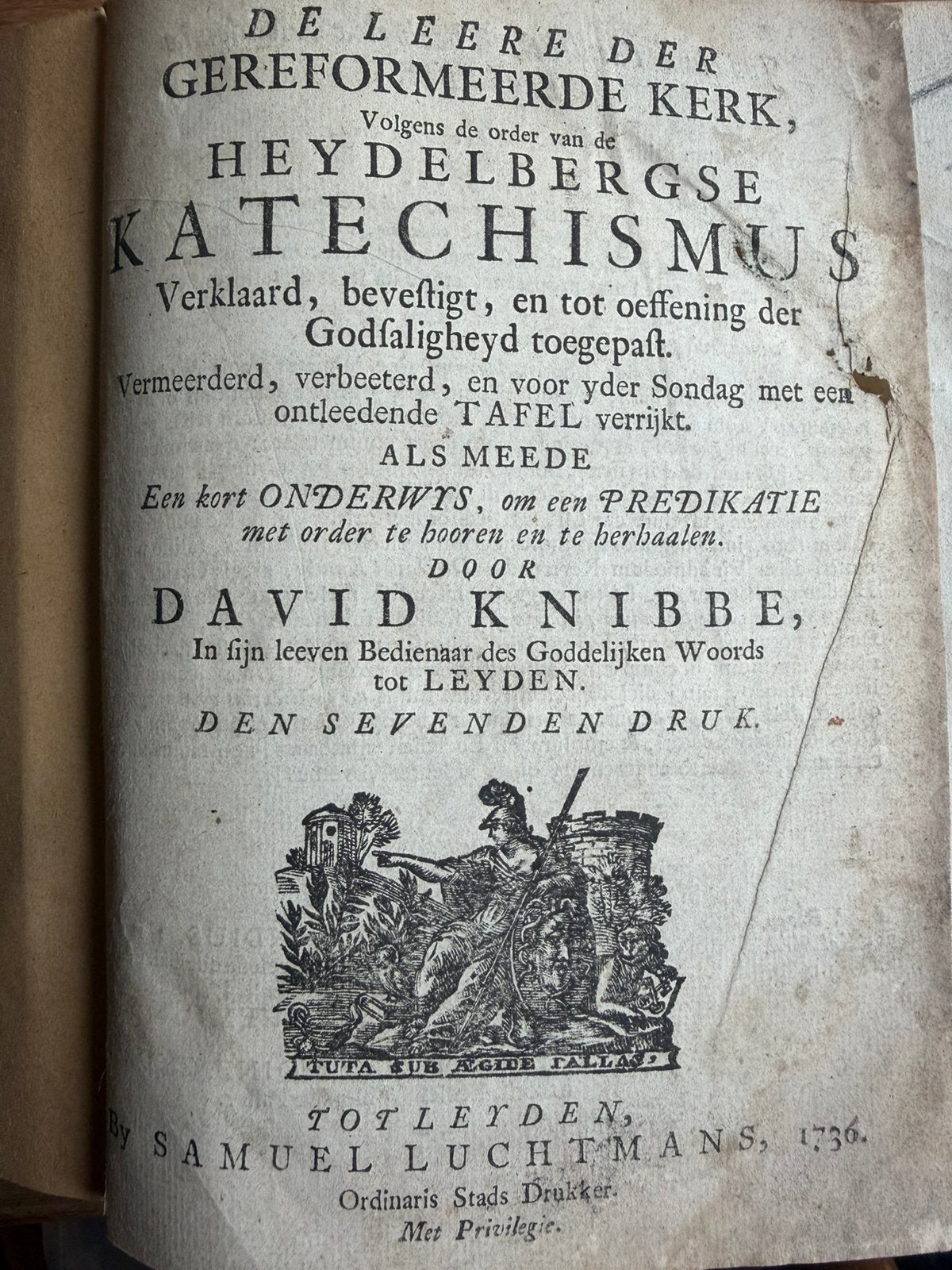 David Knibbe 1736 Heidelbergse Catechismus, Boeken, Ophalen of Verzenden, Zie foto’s
