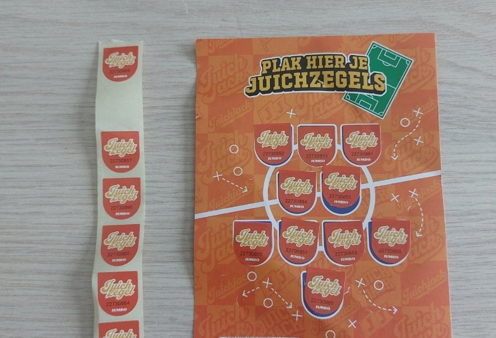 Jumbo volle spaarkaart juichjack + 6 losse zegels., Jumbo, Ophalen