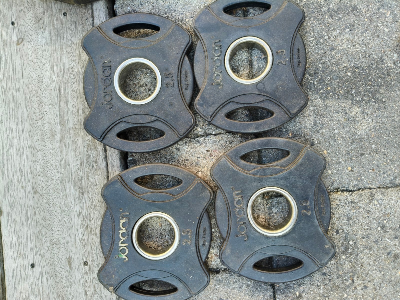 Jordan Halterschijven 2.5 kg - Set van 4, Ophalen, Gebruikt, Rug, Halterschijven