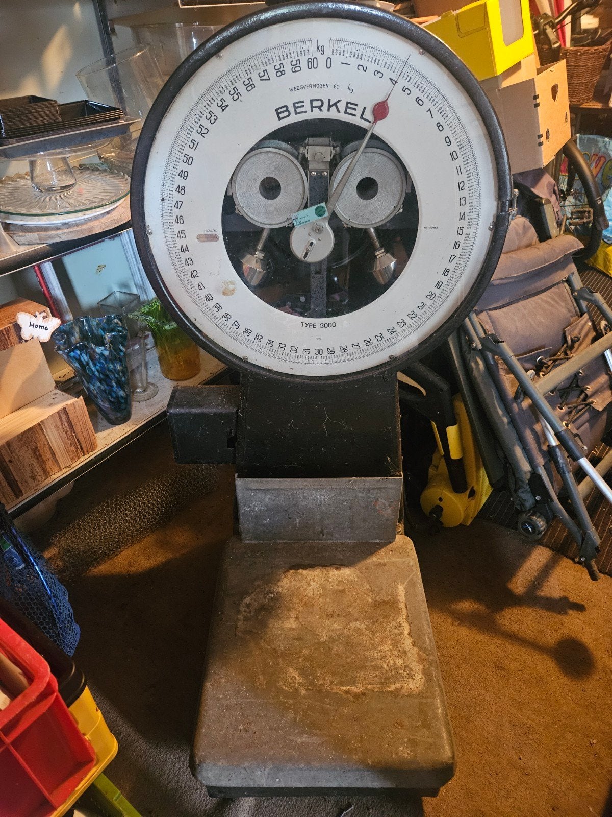 Vintage Berkel Weegschaal Type 3000 - Max 60 kg, Ophalen