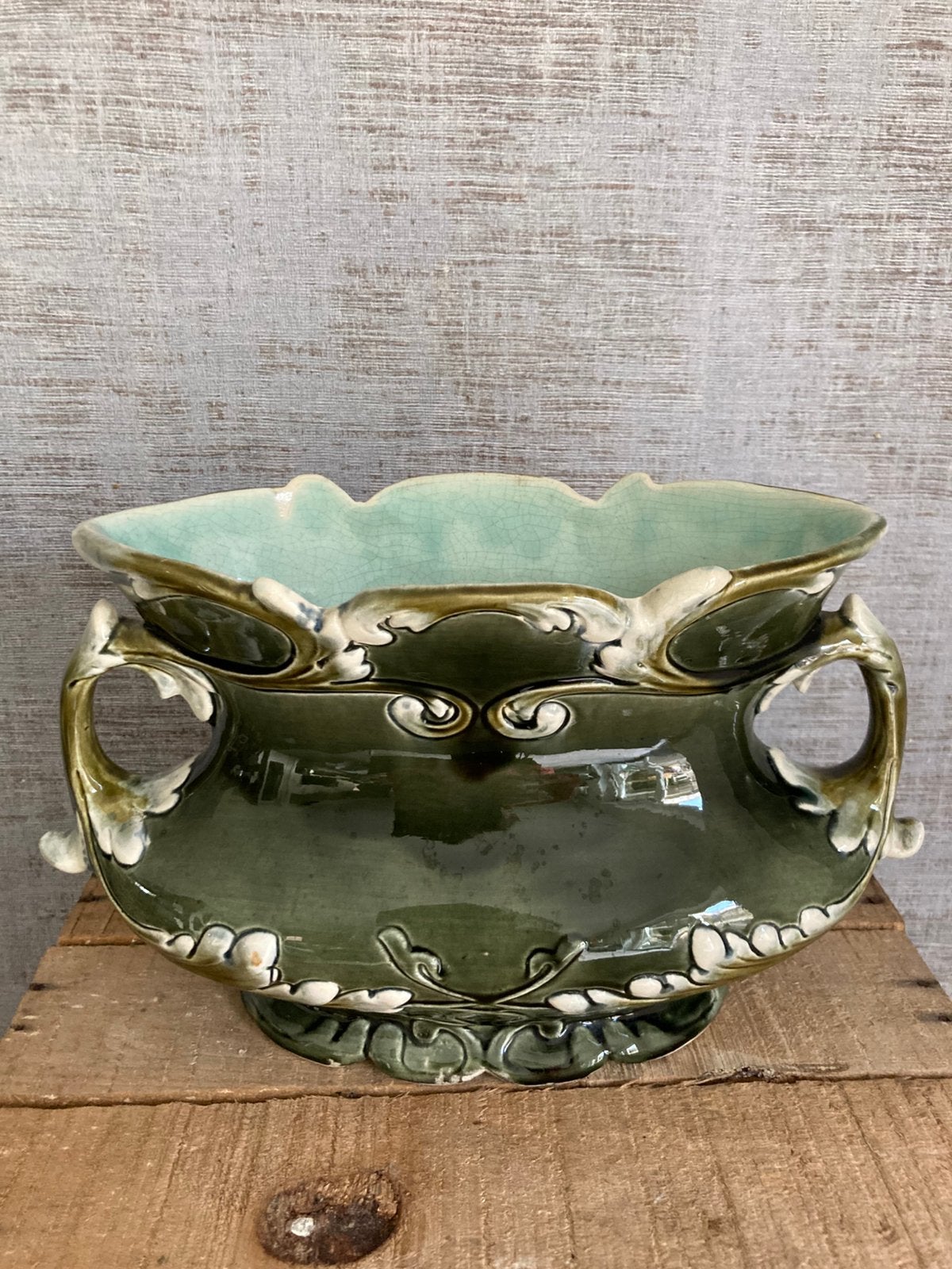 Antiek Franse Art Nouveau/ Jugendstil jardinière (ca. 1900), Ophalen of Verzenden