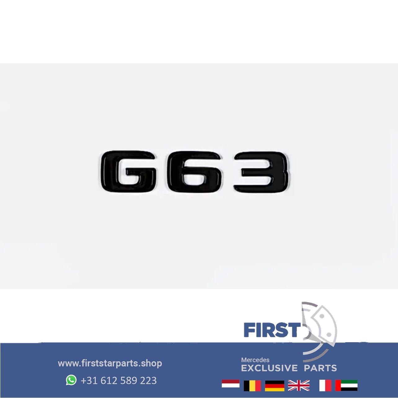 G63 G55 G65 LETTERS LOGO ZWART EMBLEEM Mercedes G63 Klasse 2, Gebruikt, -, Ophalen of Verzenden, Achter