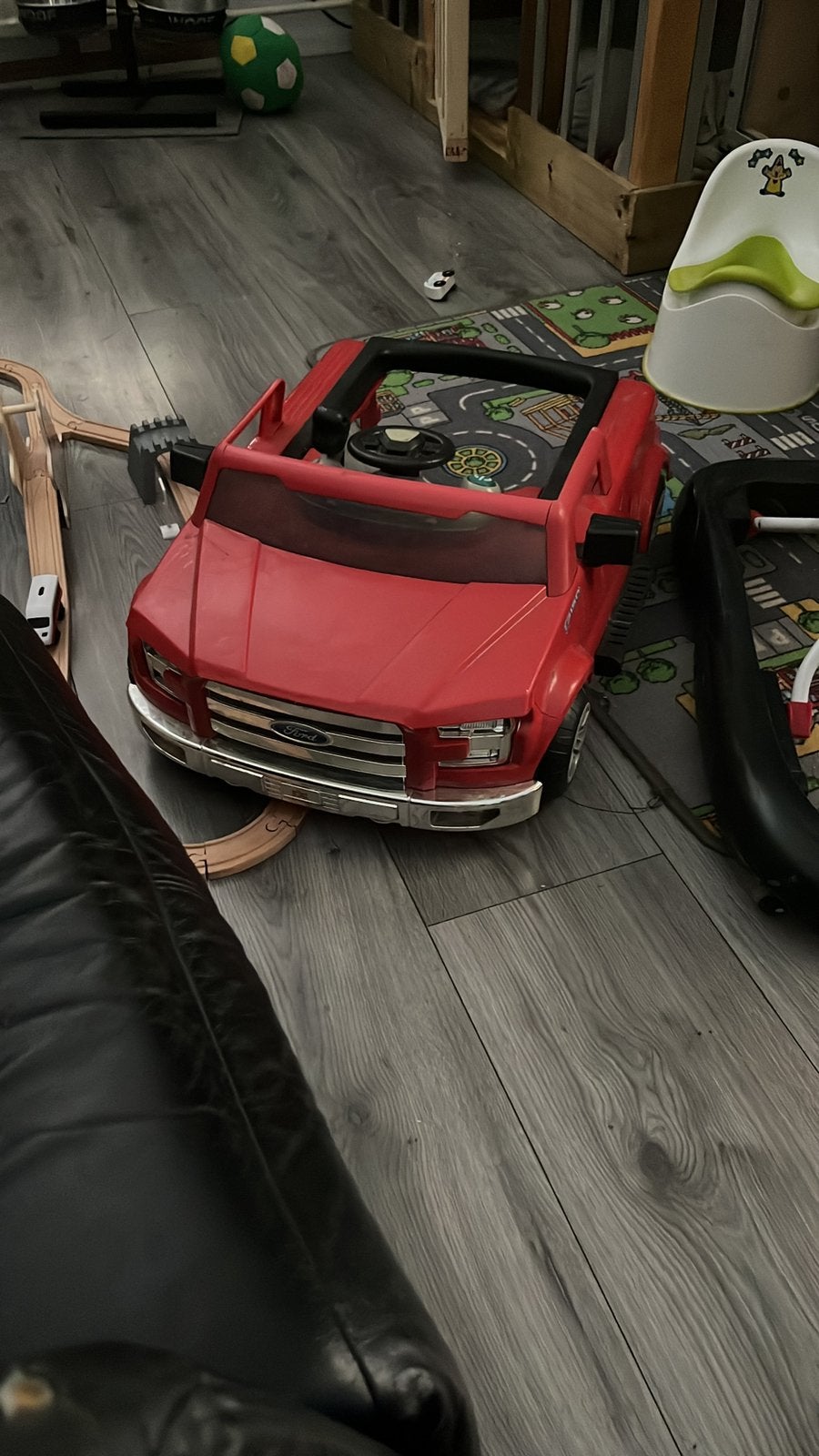 Bright starts ford F150 3 in 1 loopauto, Kinderen en Baby's, Ophalen, Gebruikt, Auto, Met licht