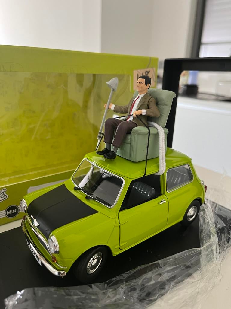 Zeldzame Mr. Bean Mini Cooper 1:18 modelauto, Ophalen of Verzenden, Nieuw, Auto, Overige merken