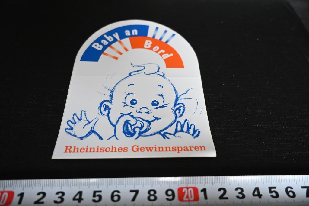 sticker Baby an Bord  Rheinisches Gewinnsparen, Ophalen, Zo goed als nieuw