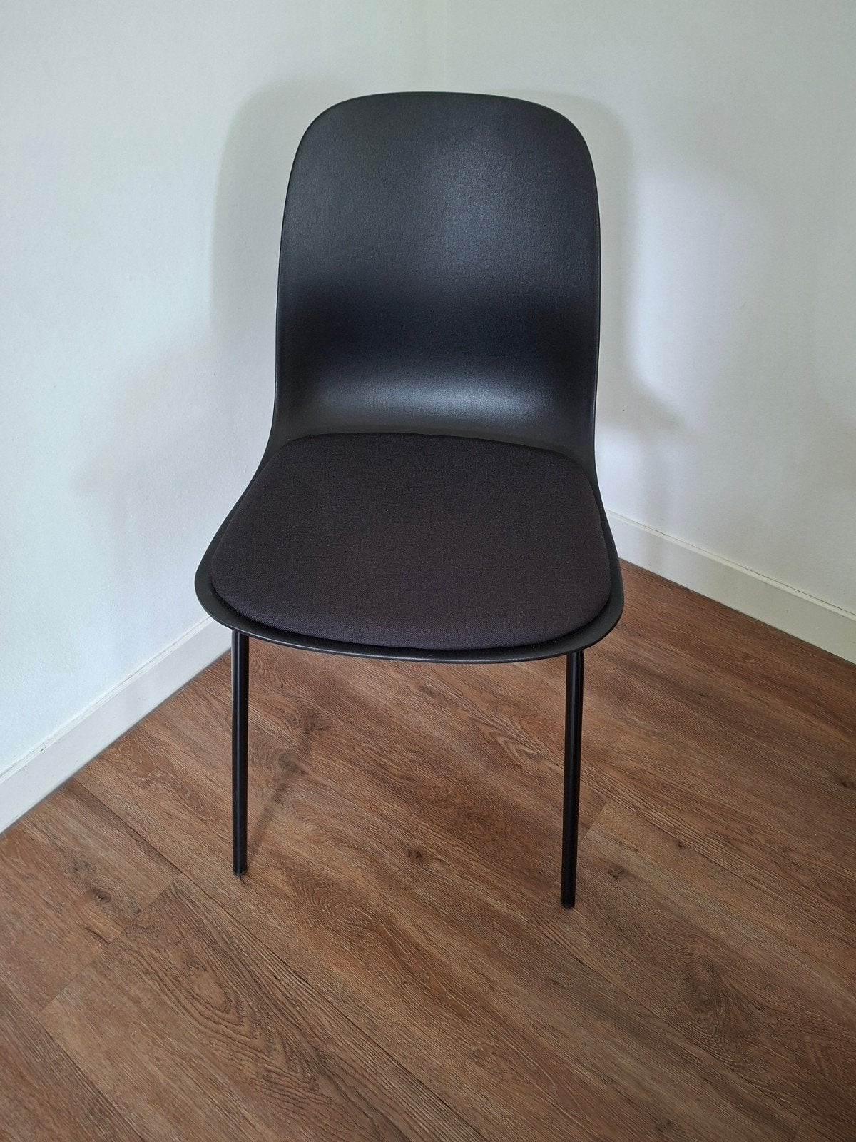 6x Zwarte eetkamerstoel, Huis en Inrichting, Stoelen, Ophalen, Gebruikt, Stof, Zwart