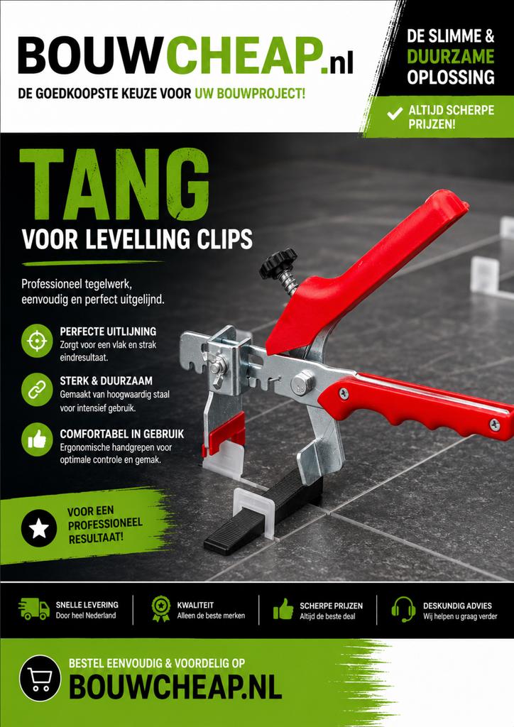 Goedkoopste van nederland leveling system de tang voor maar, Verzenden, Nieuw, Overige materialen