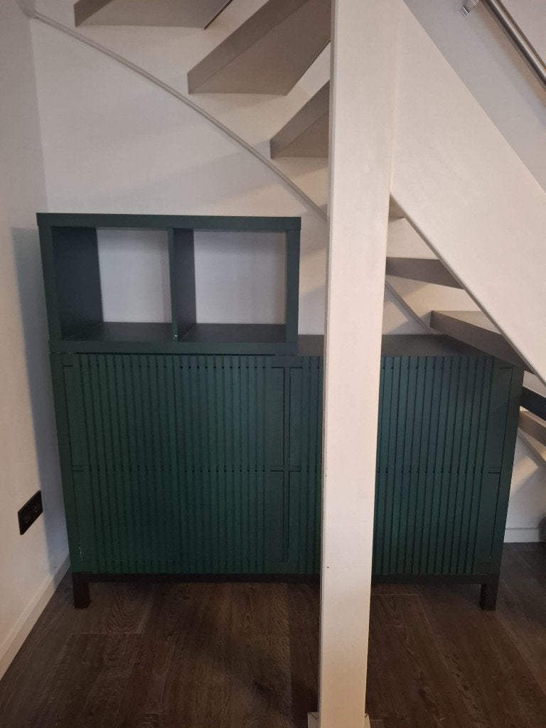 IKEA KALLAX kast met onderframe en deuren, Ophalen, Gebruikt