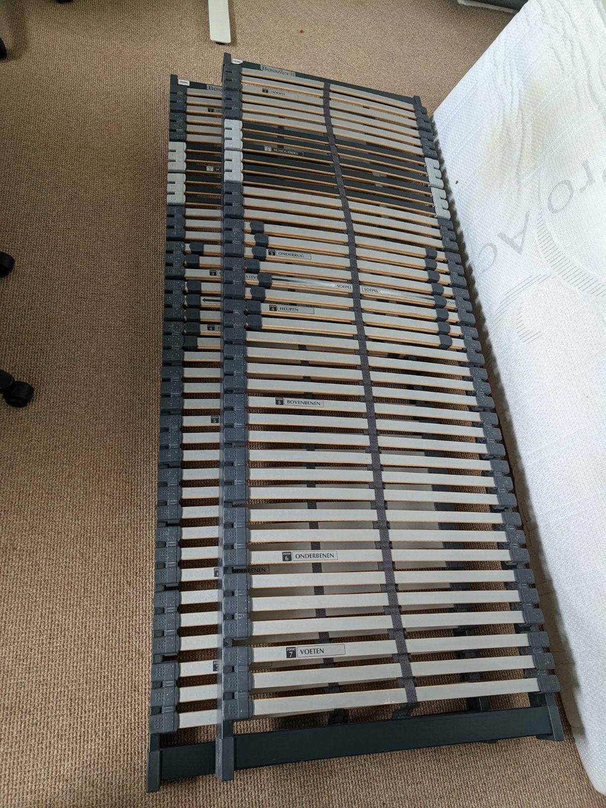 2x lattenbodem van 70x200 cm voor 140 bed, Huis en Inrichting, Ophalen, Gebruikt, 140 cm, Twijfelaar