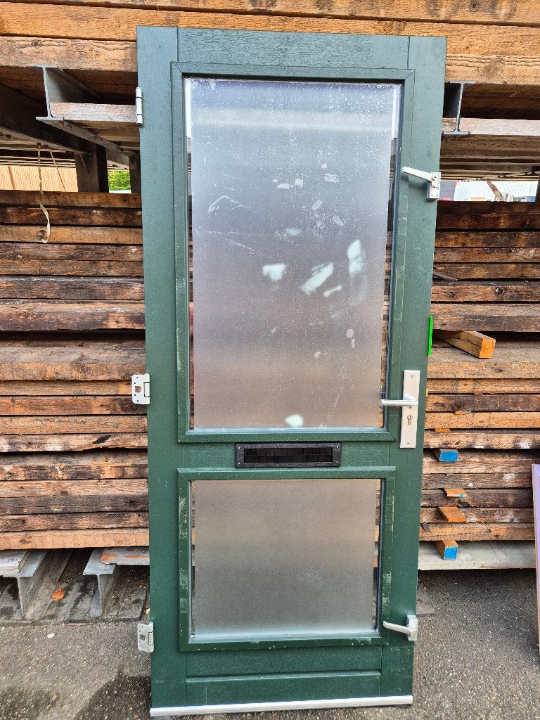Voordeur buitendeur deur 210,5x87cm dubbel glas ( 065 ), Ophalen, Gebruikt, 120 cm of meer, Buitendeur