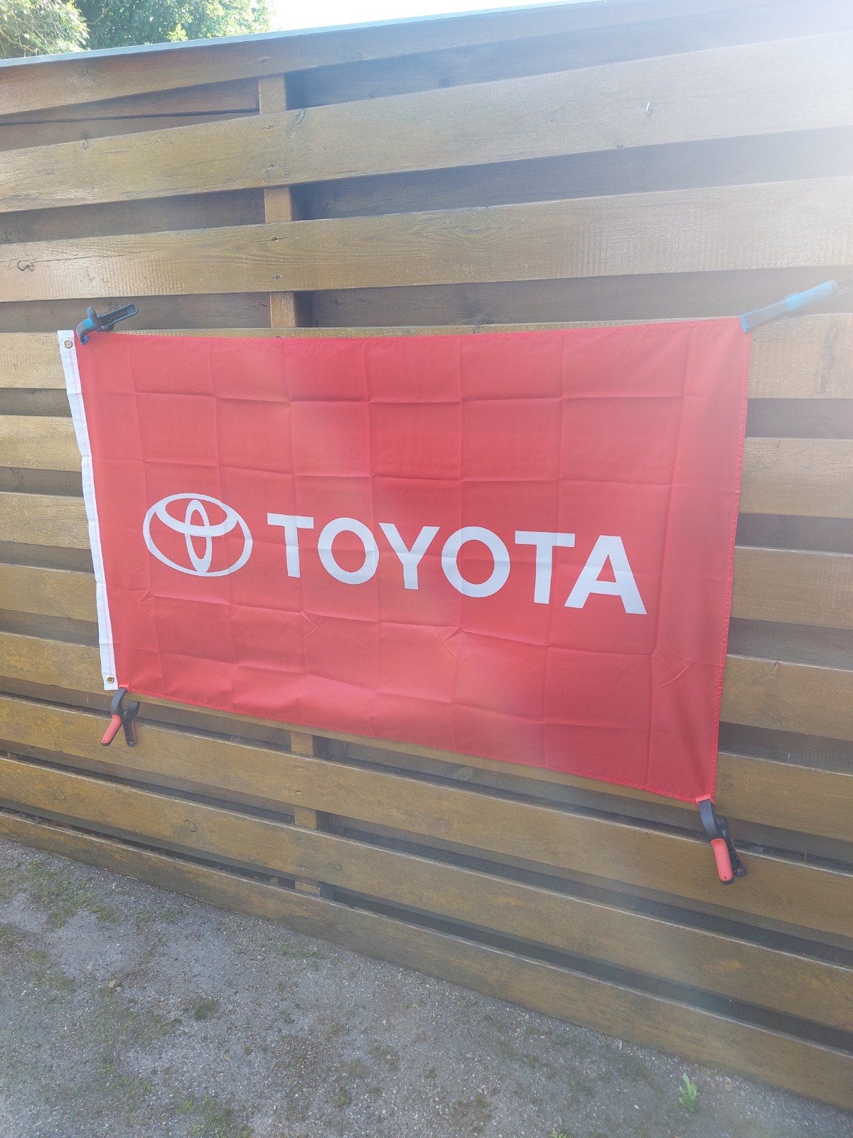 VLAG BANNER VAN TOYOTA ROOD 90X150CM, Ophalen of Verzenden