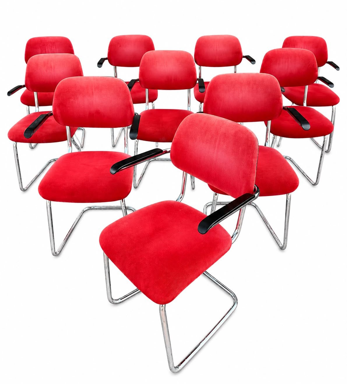 13 Artifort Lande model Jami slede stoelen, Ophalen of Verzenden, Zo goed als nieuw, Overige kleuren, Stof