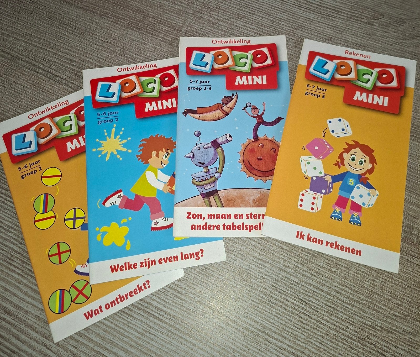 4x Loco Mini Boekjes: Ontwikkeling & Rekenen (5-7 jaar), Ophalen of Verzenden, Nieuw