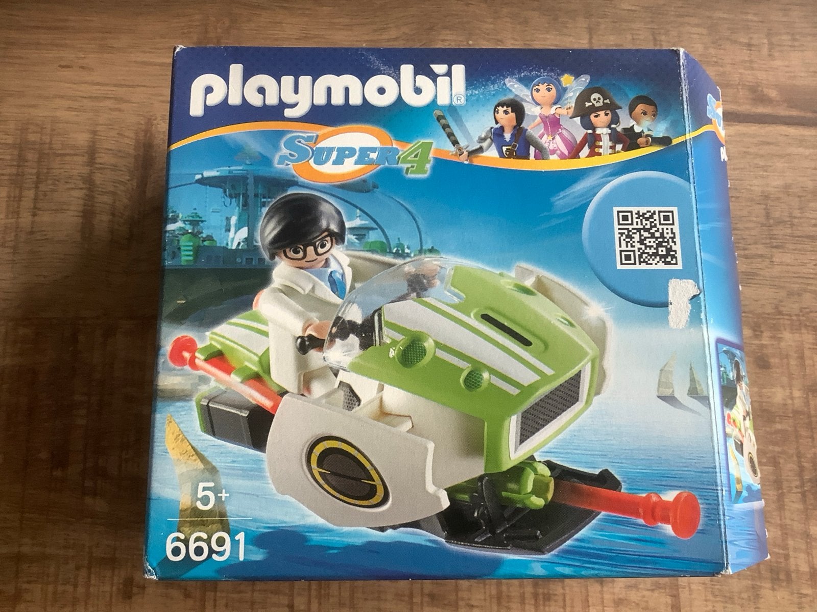 Playmobil Super 4 Dr. X's Onderwaterscooter 6691, Complete set, Voertuig, Ophalen of Verzenden, Zo goed als nieuw