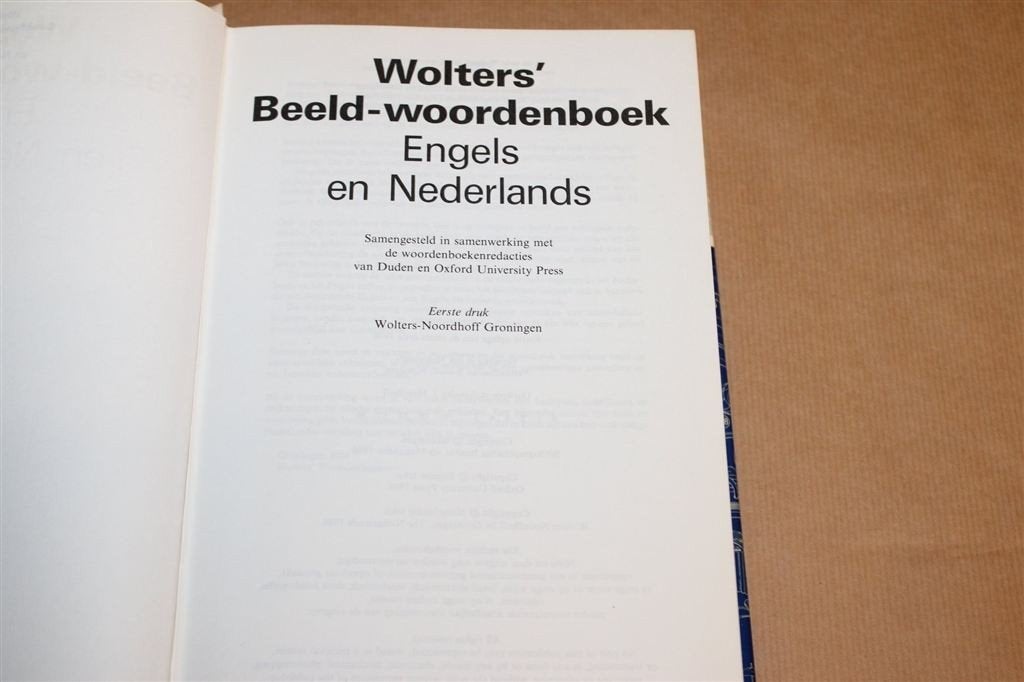 Wolters\' Beeldwoordenboek Engels-Nederlands 1986, Ophalen of Verzenden, Gelezen, Van Dale, Engels
