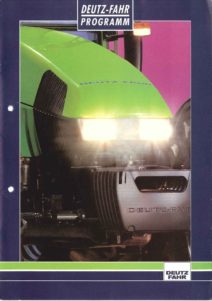Folder Deutz Fahr programm, Ophalen of Verzenden, Gelezen, Tractor en Landbouw