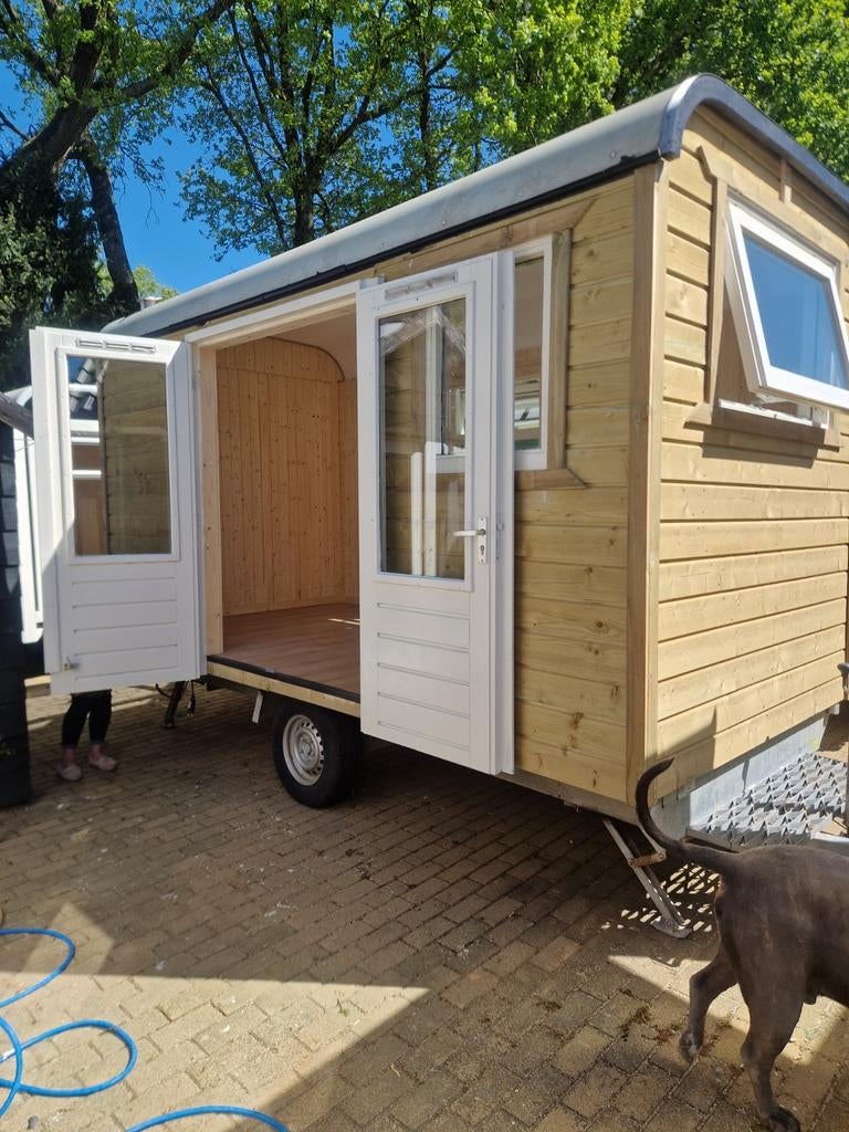Pipowagen/Tiny House: Geïsoleerd, Dubbel Glas, Snelverkeer, Doe-het-zelf en Verbouw, Bouwketen en Schaftketen, Ophalen of Verzenden
