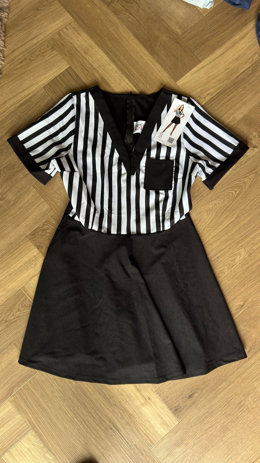 Scheidsrechter verkleedkostuum jurk - Maat L, Carnaval, Maat 42/44 (L), Nieuw, Ophalen of Verzenden